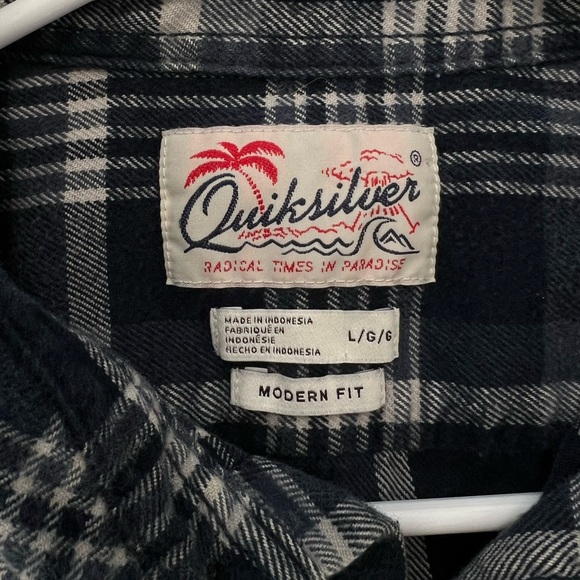 Quicksilver / L / Navy Blue Flannel / Like New 🌴 - Picture 2 of 6